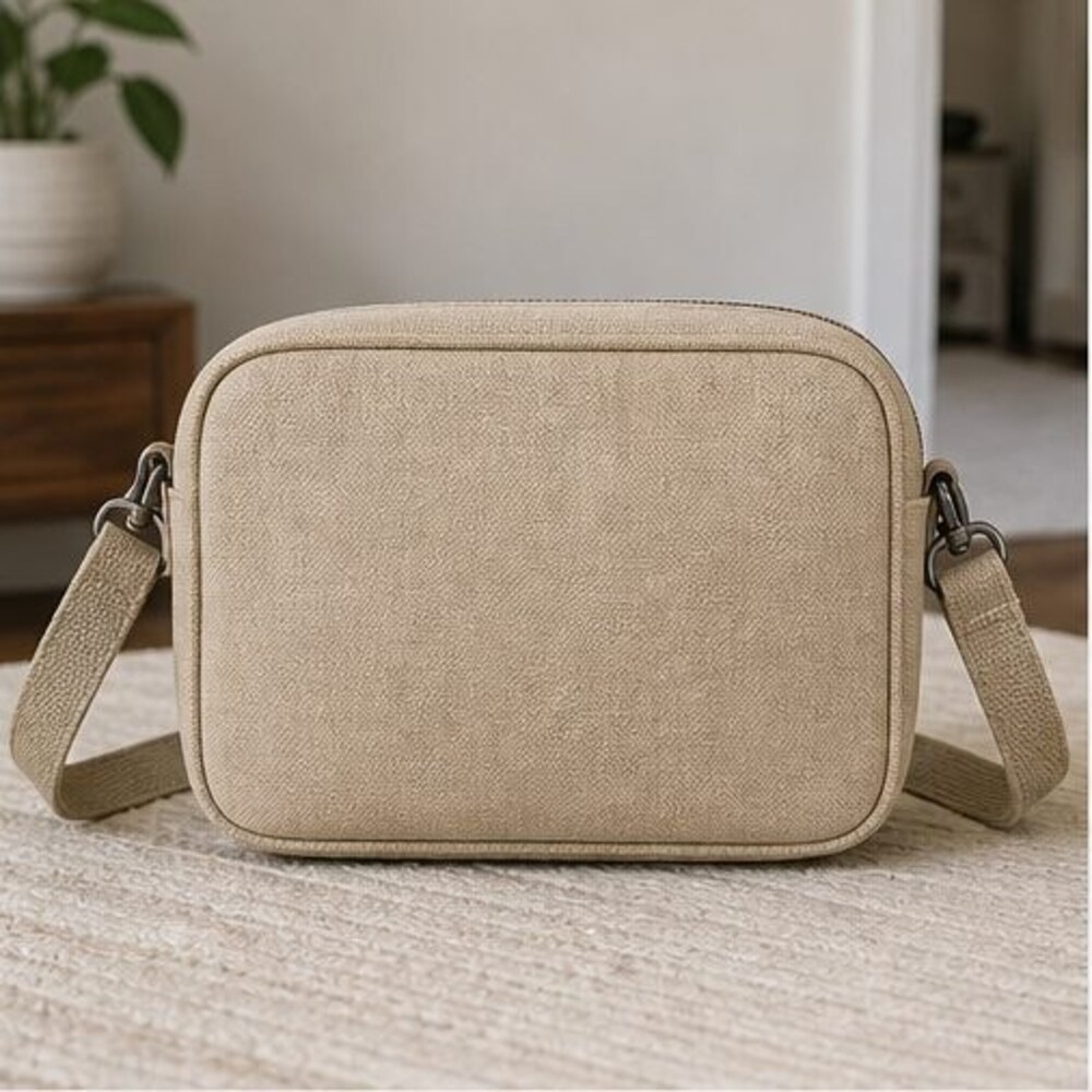 Sand Nylon Crossbody Bag